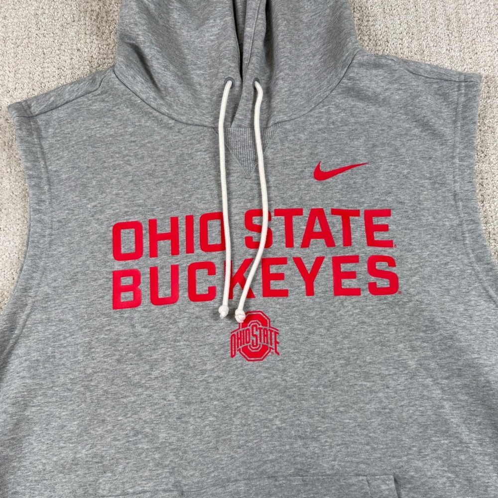 Nike Dri-Fit Mens 3XL Ohio State Buckeyes Standard Issue Sleeveless Hoodie